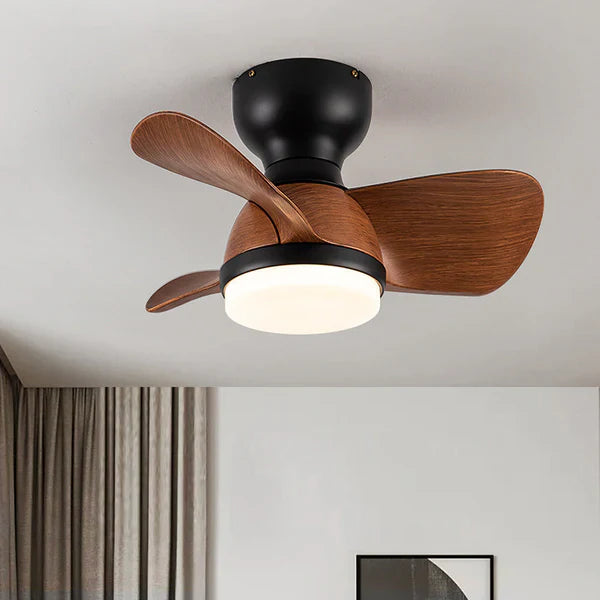 Holz einfach stilvoll schlafzimmer deckenventilator mit led-licht