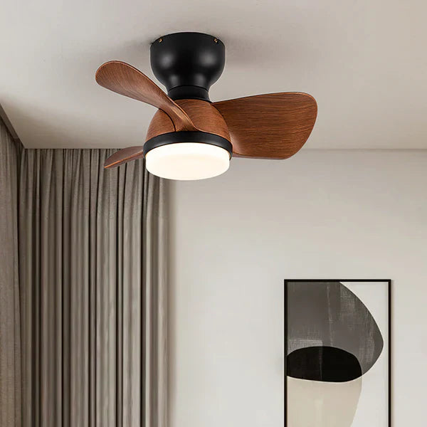 Holz einfach stilvoll schlafzimmer deckenventilator mit led-licht
