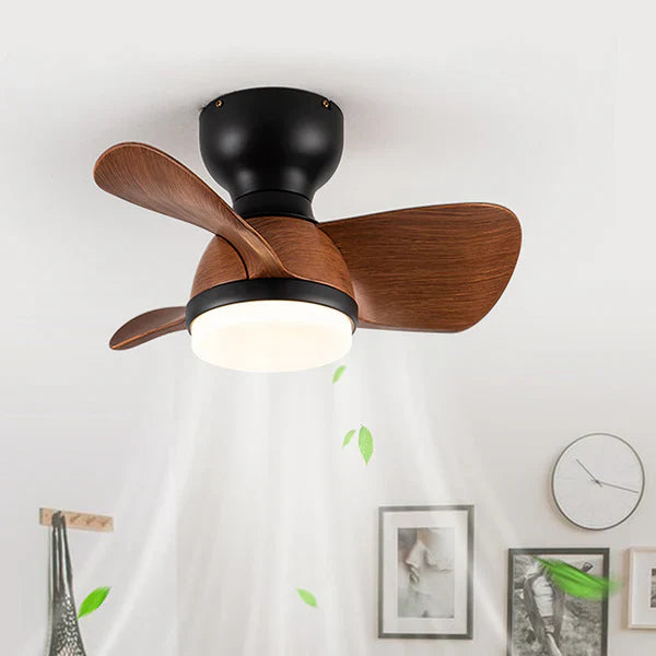Holz einfach stilvoll schlafzimmer deckenventilator mit led-licht