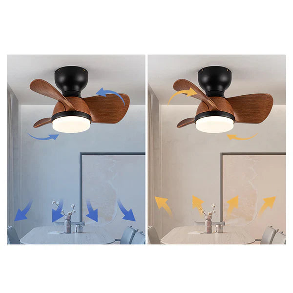 Holz einfach stilvoll schlafzimmer deckenventilator mit led-licht
