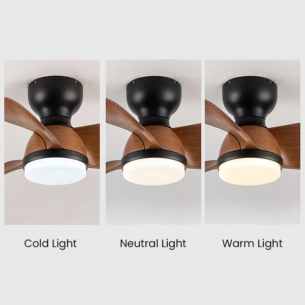 Holz einfach stilvoll schlafzimmer deckenventilator mit led-licht