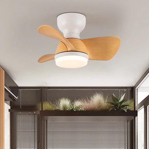 Holz einfach stilvoll schlafzimmer deckenventilator mit led-licht