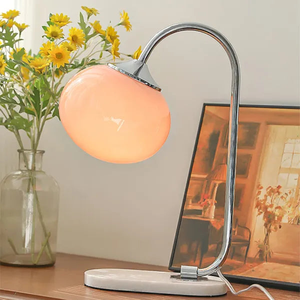 Marshmallow metall glas tischlampe