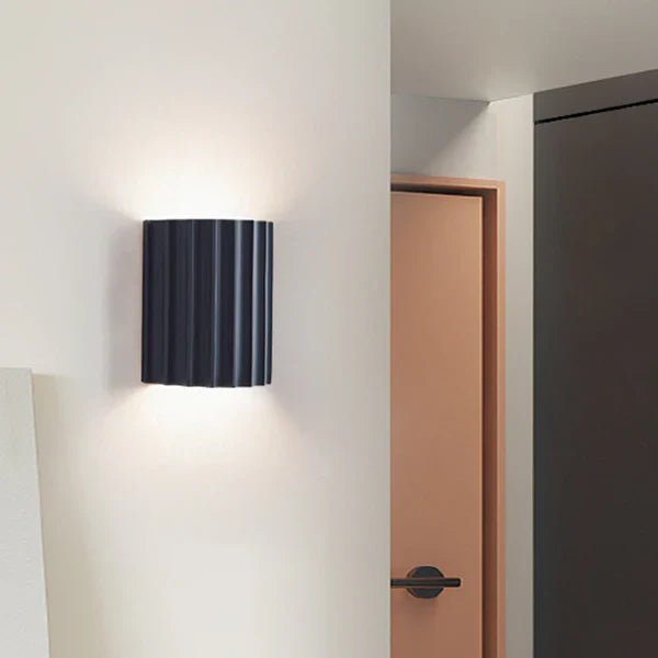 Moderner halbkreis wandleuchter aus harz für wohnzimmer