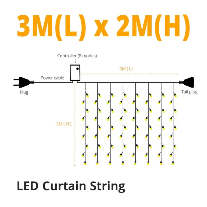 LumiFest - outdoor led lichtervorhang