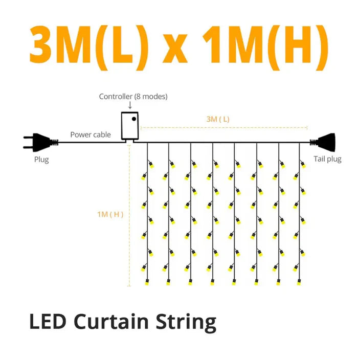 LumiFest - outdoor led lichtervorhang