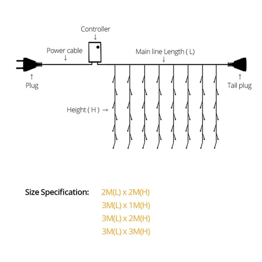 LumiFest - outdoor led lichtervorhang