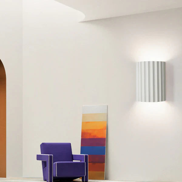 Moderner halbkreis wandleuchter aus harz für wohnzimmer