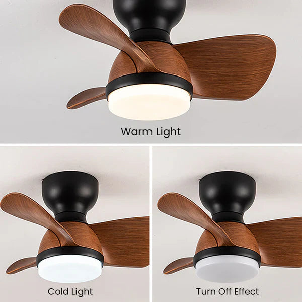 Holz einfach stilvoll schlafzimmer deckenventilator mit led-licht