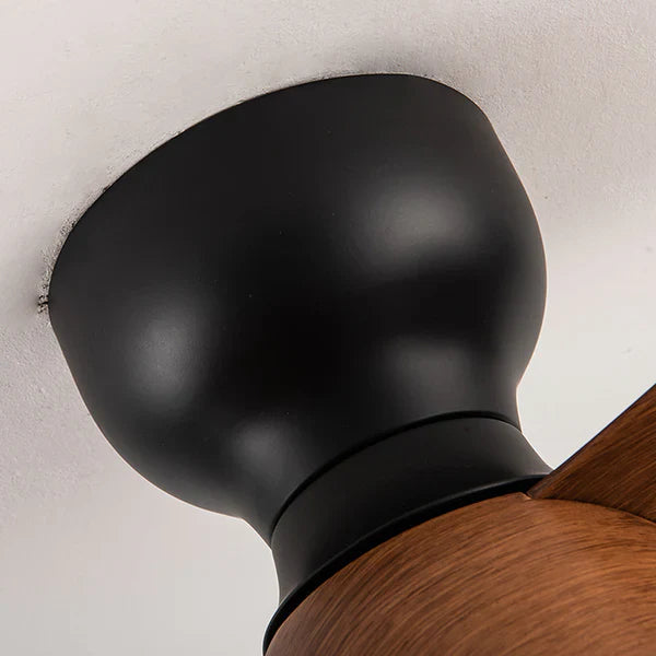 Holz einfach stilvoll schlafzimmer deckenventilator mit led-licht
