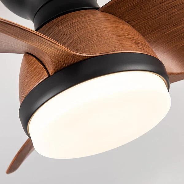 Holz einfach stilvoll schlafzimmer deckenventilator mit led-licht