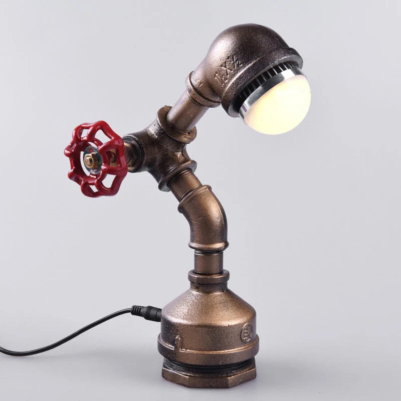 Glowbot - messing steampunk roboterlampe mit daumenschalter
