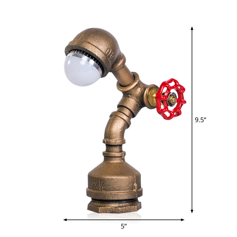 Glowbot - messing steampunk roboterlampe mit daumenschalter