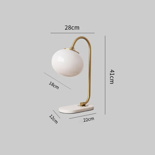 Marshmallow metall glas tischlampe