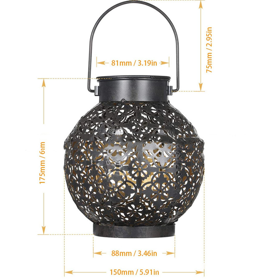 SolarGlow - solarbetriebene vintage-außenlampe - wasserdichte außenlampe