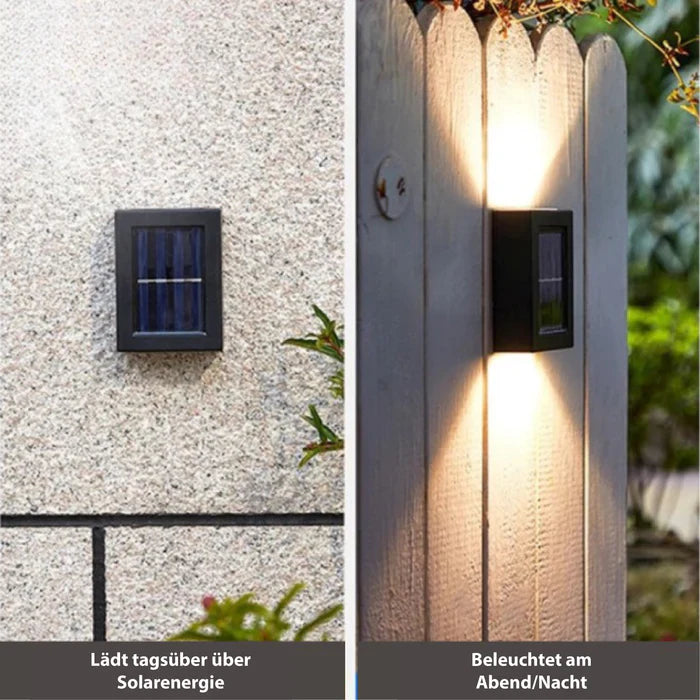 Wireless - led solar wall lights deluxe schaffen sie die perfekte Aamosphäre in Ihrem garten!