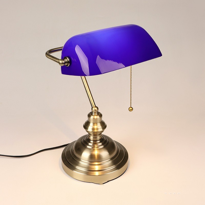 NostalGlow - retro mini schreibtischlampe metall/glas