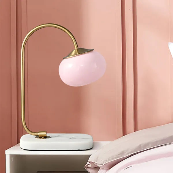 Marshmallow metall glas tischlampe