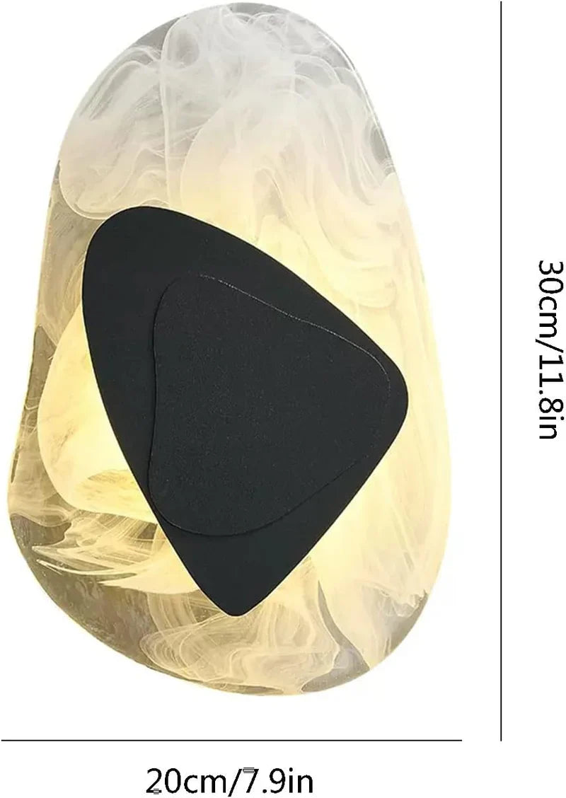 Kreative moderne led-wandleuchte aus glas