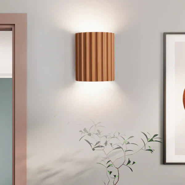 Moderner halbkreis wandleuchter aus harz für wohnzimmer