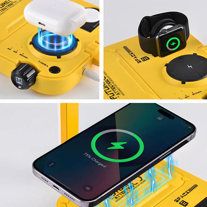 TechGlow – 3-in-1-tischlampe mit kabellosem ladegerät, rgb-beleuchtung und timer