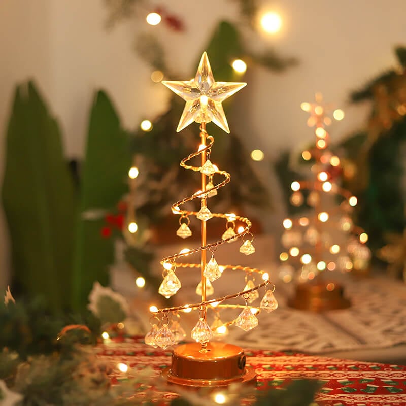 Winterglühende kristallbaumlampe - festliche eleganz für ihr zuhause