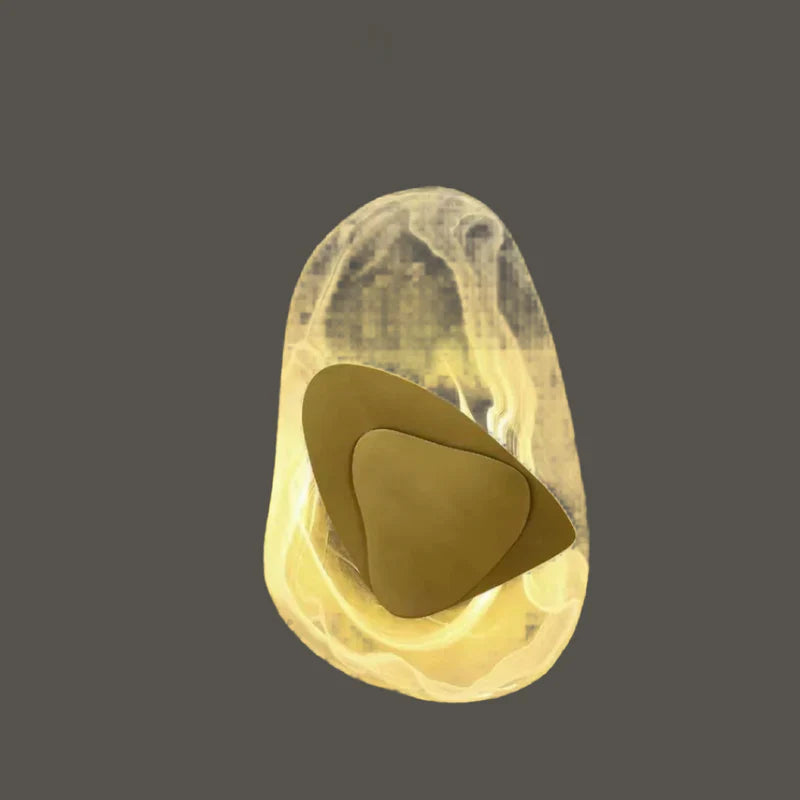 Kreative moderne led-wandleuchte aus glas