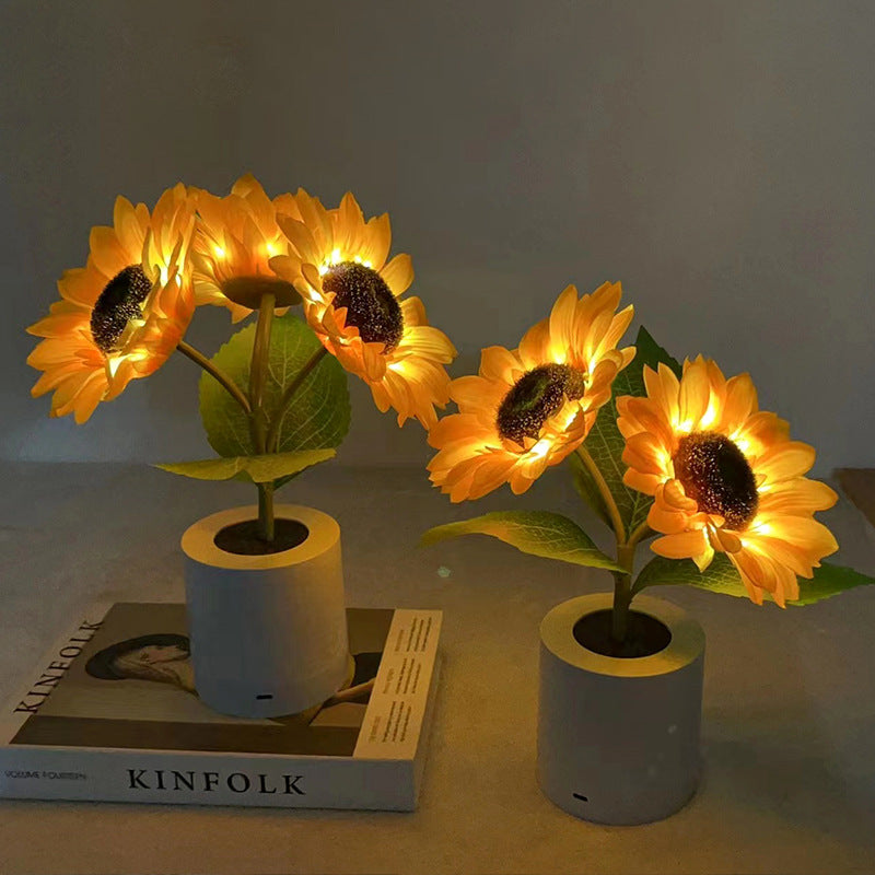 Schimmernde sonnenblumenlampe
