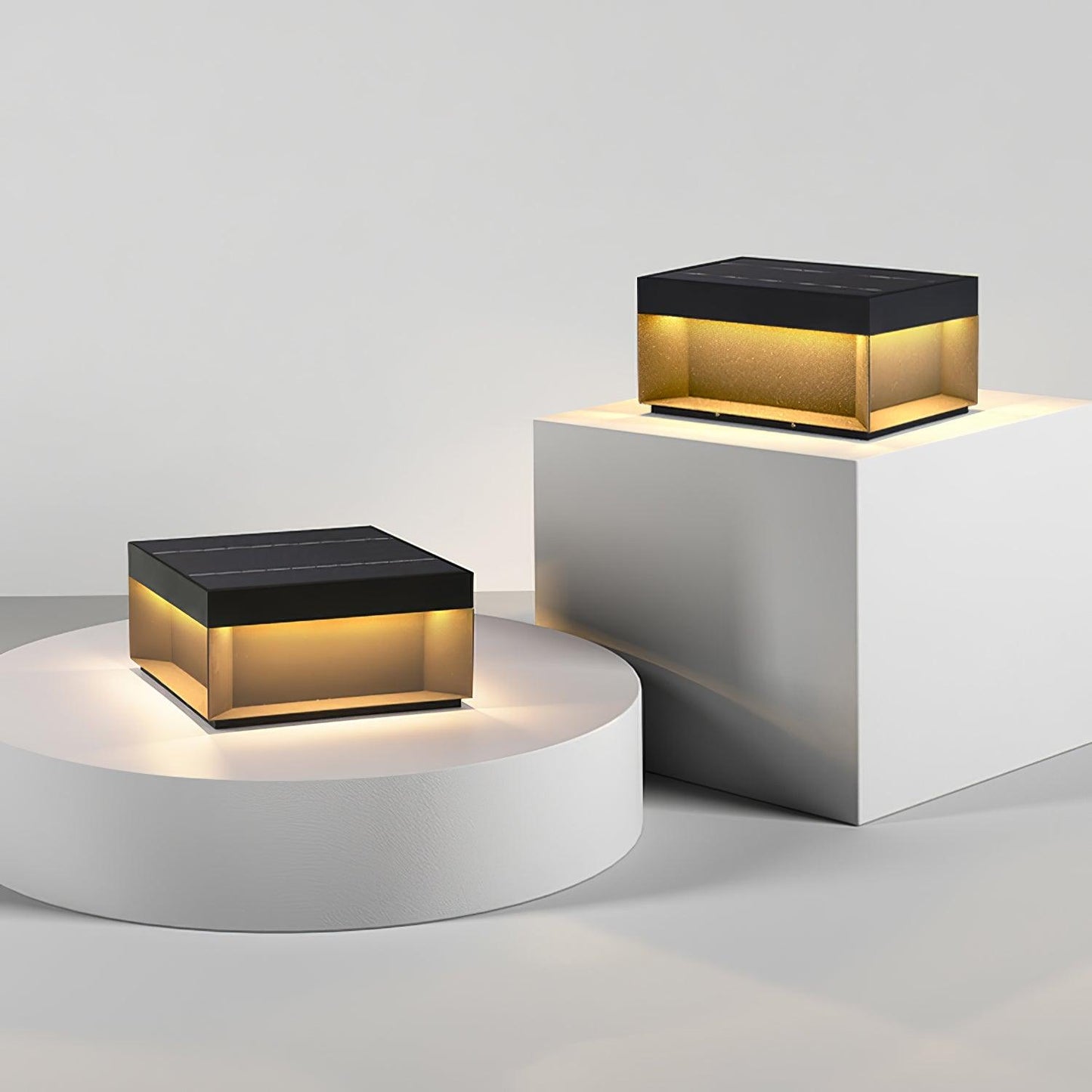 Solarbetriebene Außenmastlampe