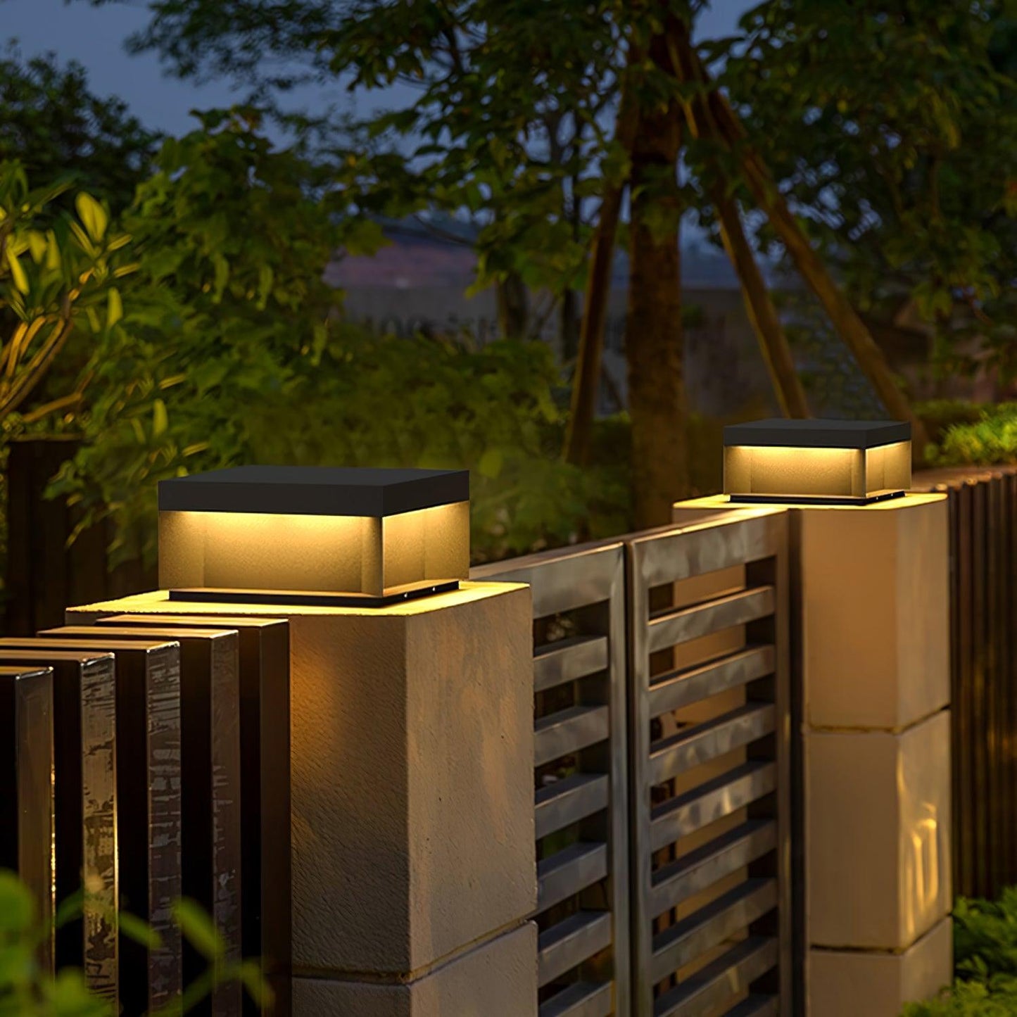 Solarbetriebene Außenmastlampe
