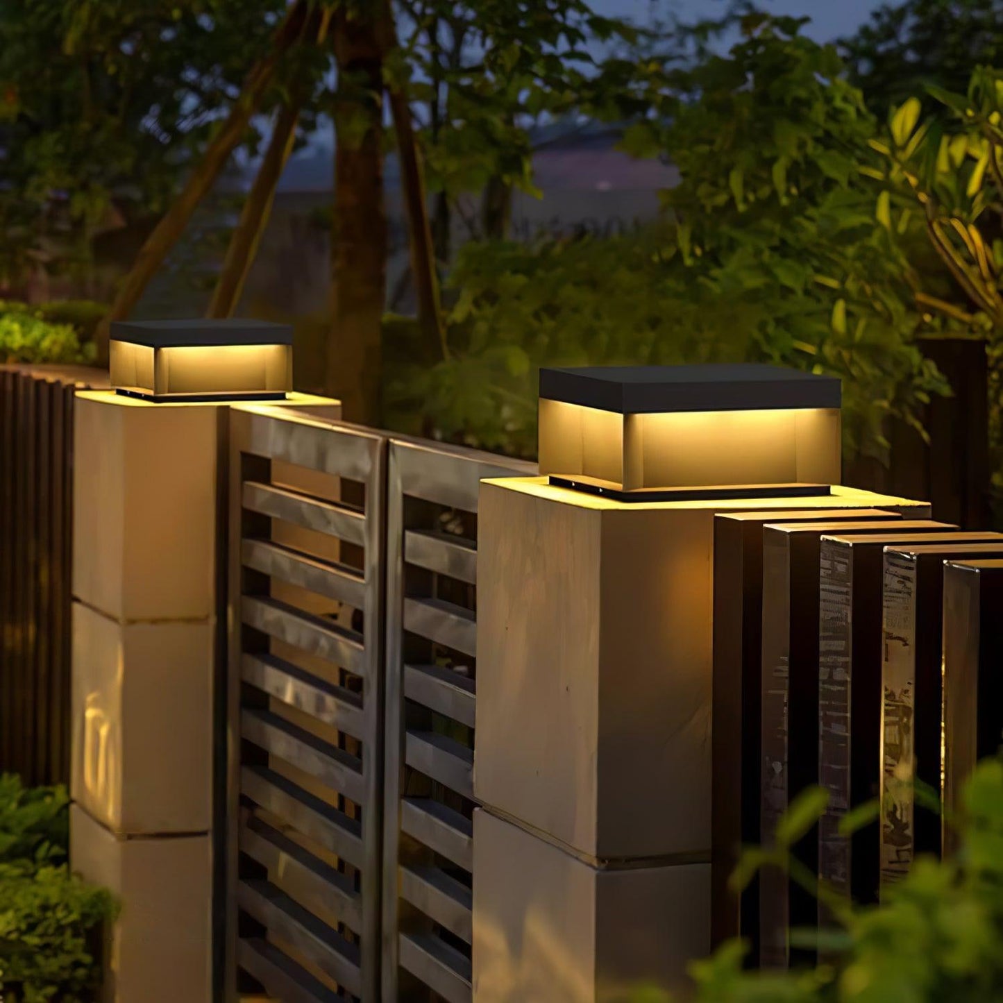 Solarbetriebene Außenmastlampe