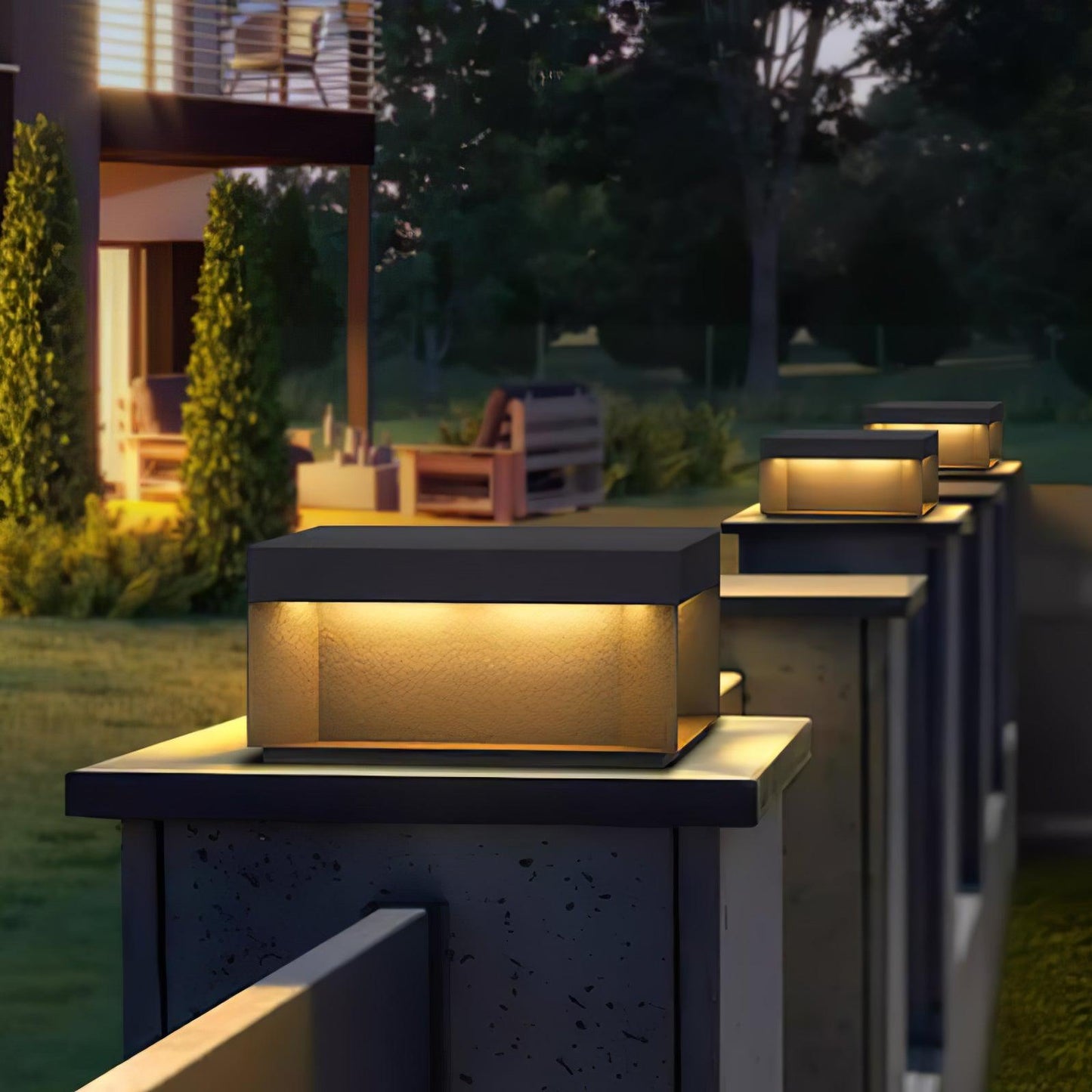Solarbetriebene Außenmastlampe