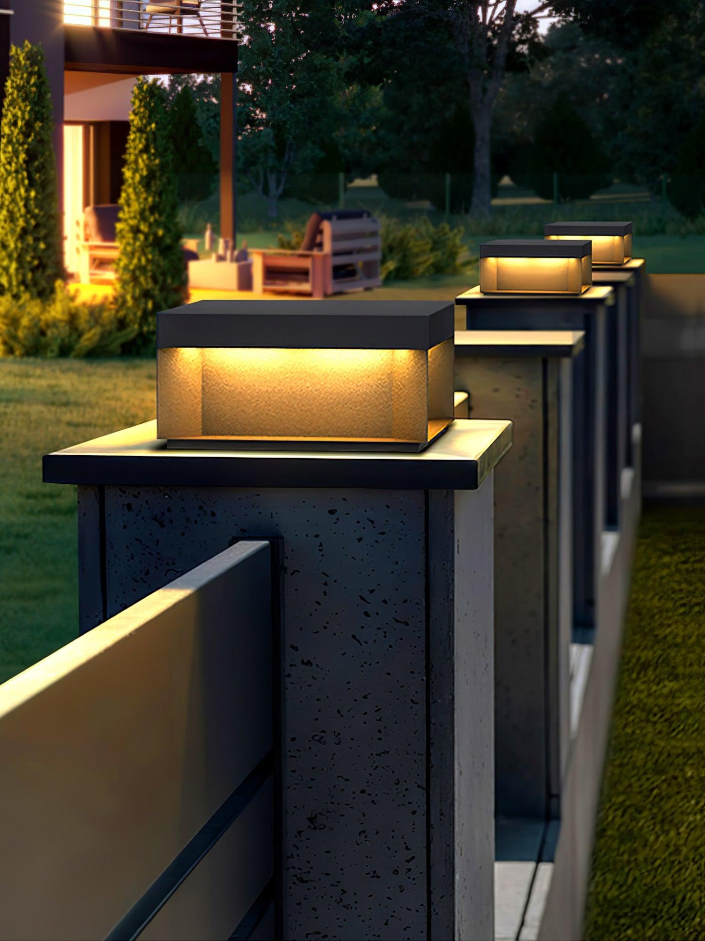 Solarbetriebene Außenmastlampe