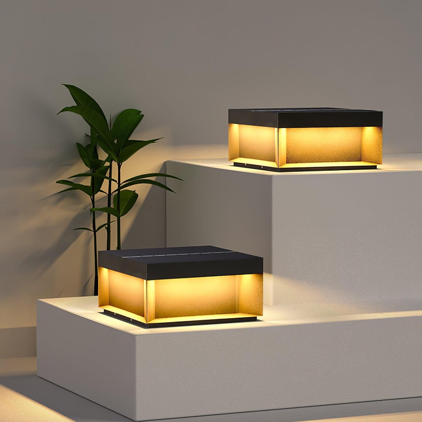 Solarbetriebene Außenmastlampe