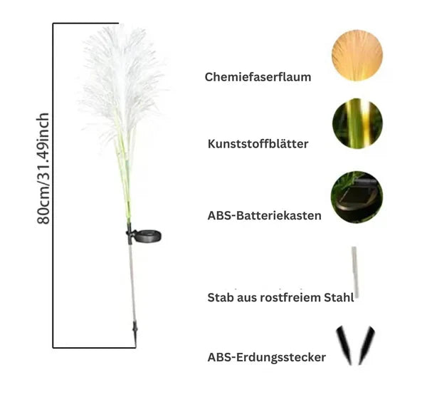 Fiber reed außenleuchte (solar)