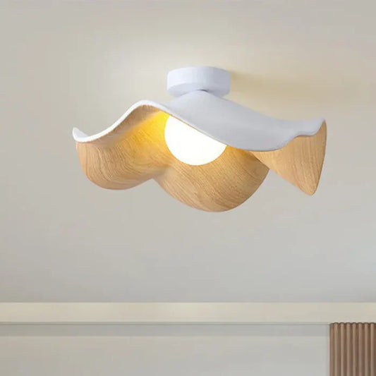 Nordic wooden lotus resin deckenleuchte