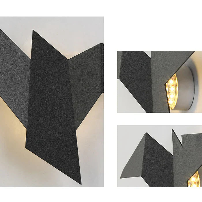 Kreativ - wandlampe aus eisen in form eines vogels