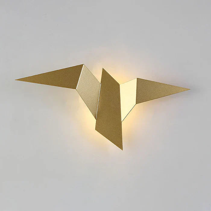 Kreativ - wandlampe aus eisen in form eines vogels