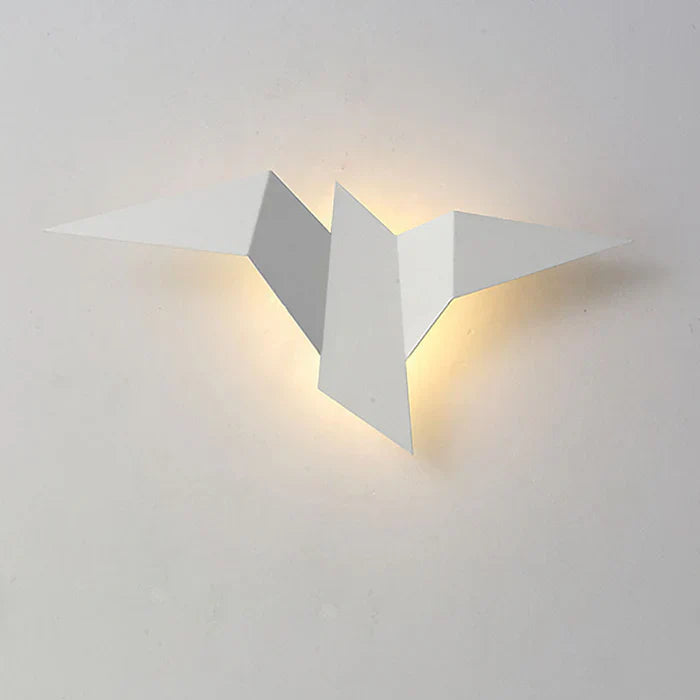 Kreativ - wandlampe aus eisen in form eines vogels