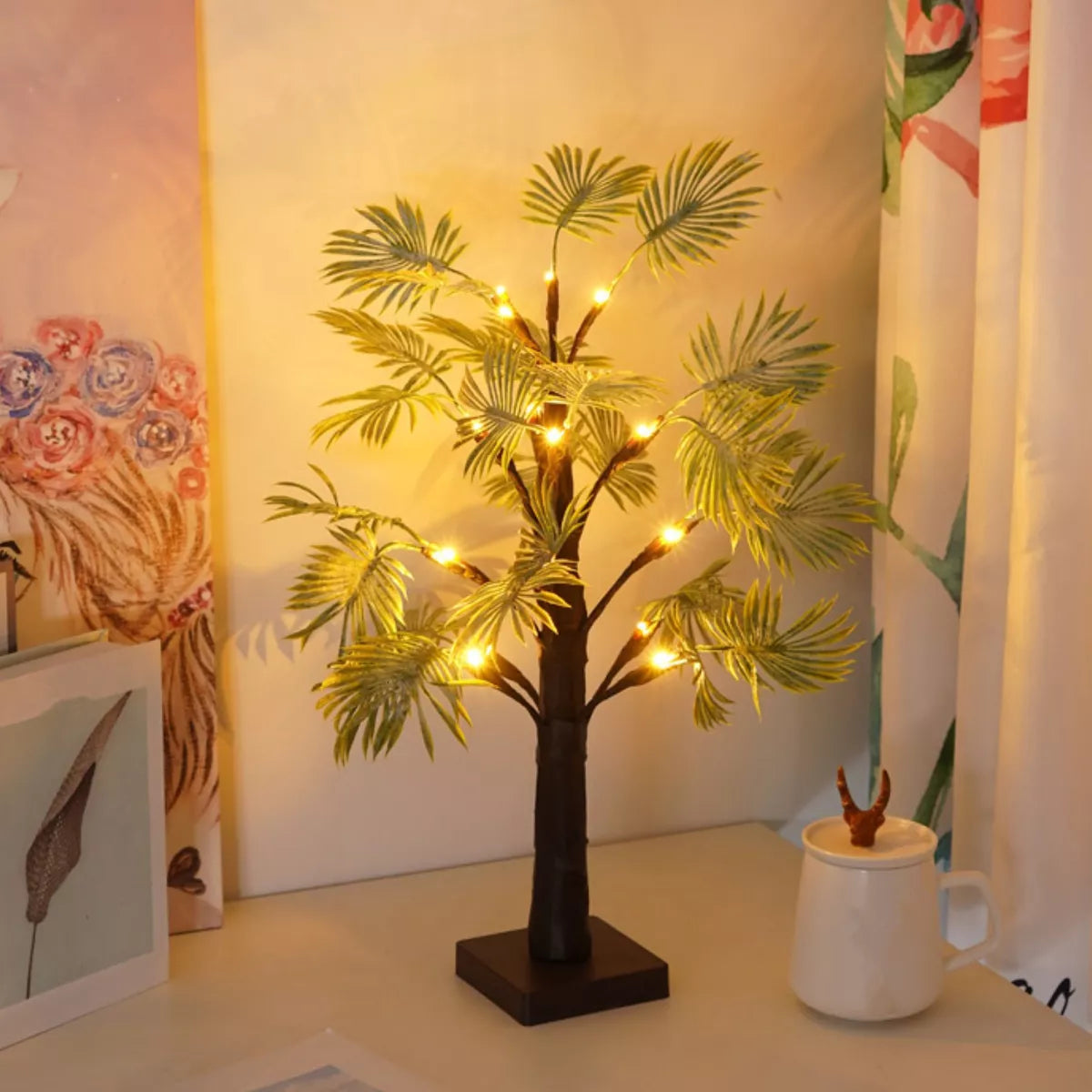 Weihnachten led palm leaf lights