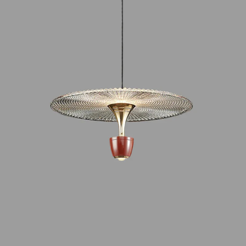 Moderne led pendelleuchte in scheibenform