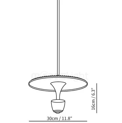 Moderne led pendelleuchte in scheibenform