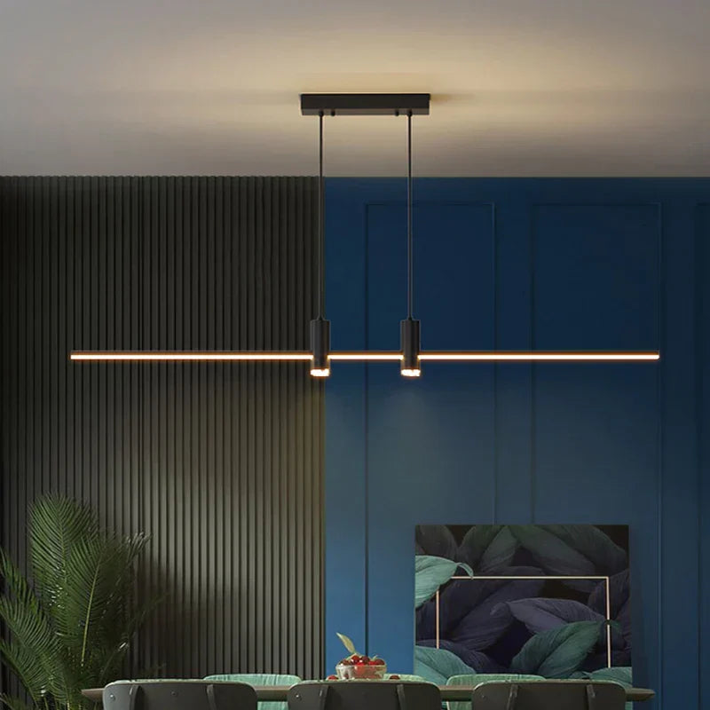 Linearglow – moderner minimalistischer kronleuchter für das esszimmer