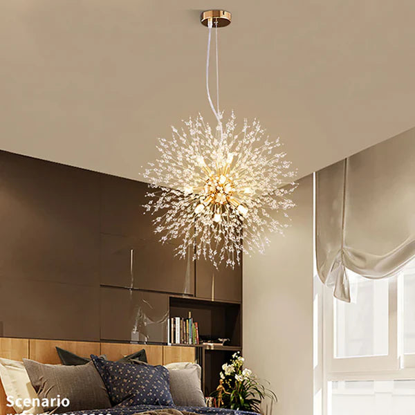 LED-pendelleuchte aus kristall