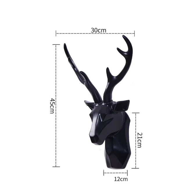 Majesticstag - 3D-hirschkopfstatue