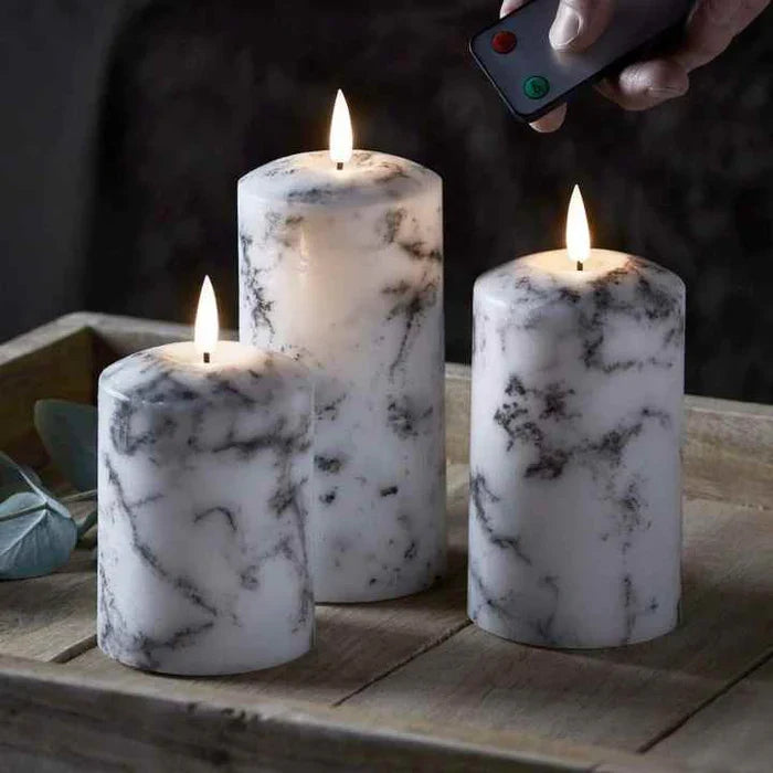 Candlylight | 3er set led marble kerzenlichter