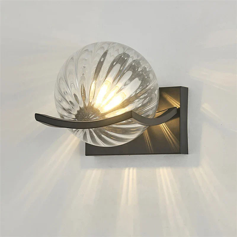 Moderne led-wandleuchte glas