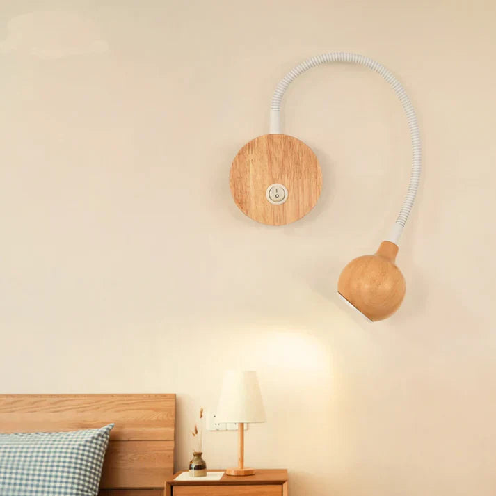 Moderne led-wandlampen aus holz