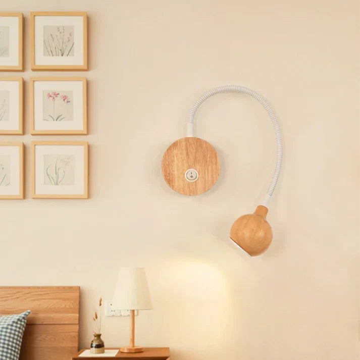 Moderne led-wandlampen aus holz
