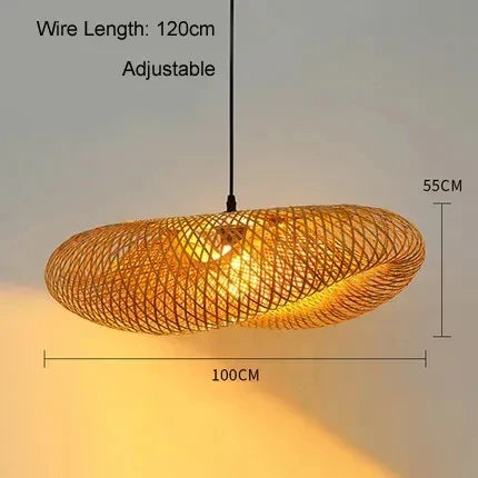 Ecolantern - vintage bamboo led pendelleuchte